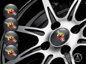 Fiat Abarth Pegatina en Aros Diseño Silicona Alta Calidad